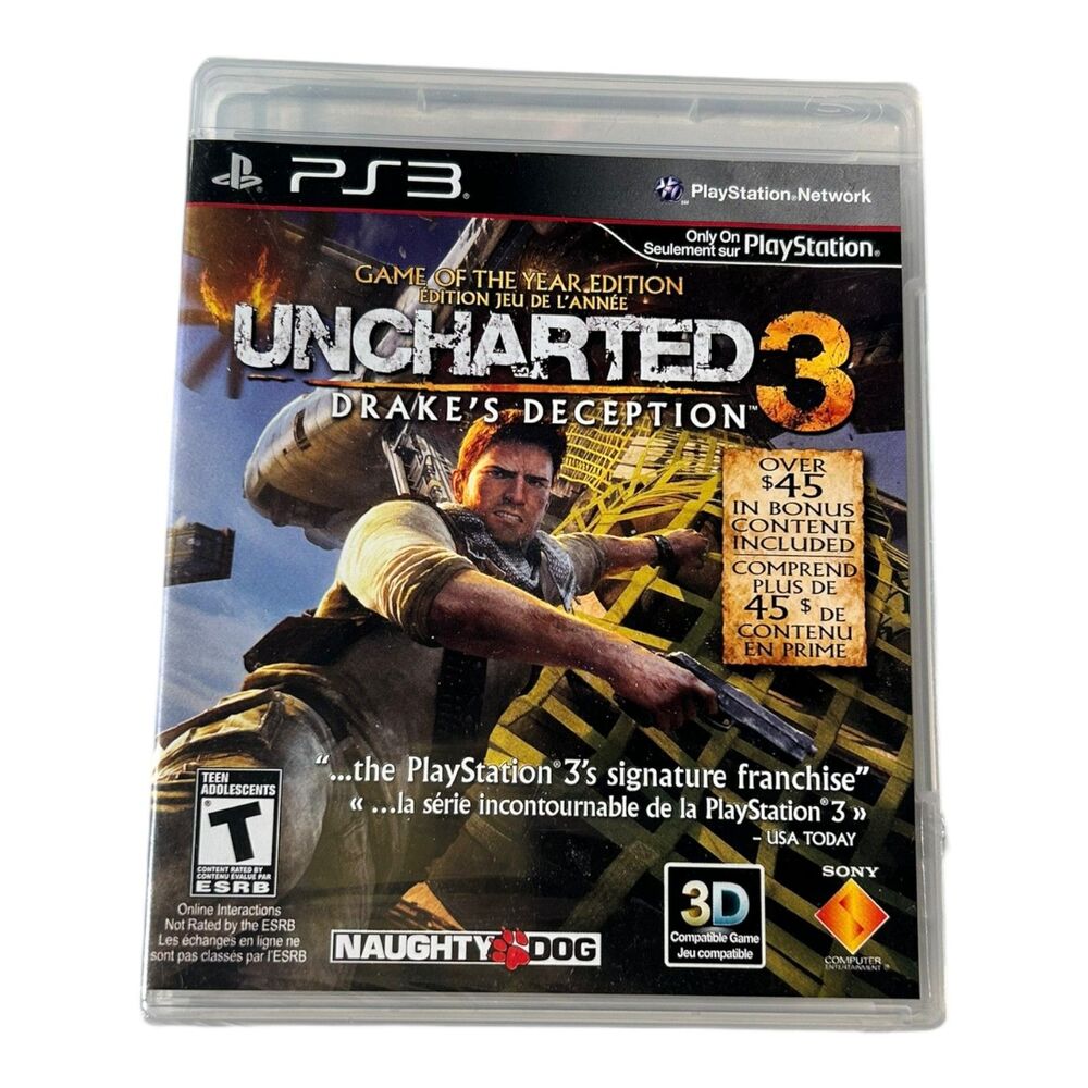 Uncharted 3 Drake's Deception *GAME OF THE YEAR EDITION* (PS3) New